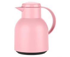 Emsa F4010300 Samba Isolierkanne (1 Liter, Quick Press Verschluss, 12h heiß, 24h kalt) puder-rosa