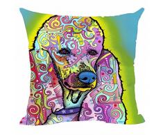 Cafetime süsse Haustier Pudel Kissenbezüge Art Pet Hunde Überwurf Kissen Fall anpassen quadratisch Kissenbezüge für Home Sofa Couch Gute Geschenk für Hundeliebhaber 45,7 x 45,7 cm Zoll, Multi4, 20x20Inch