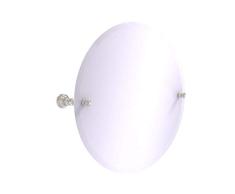 Allied Brass Carolina Collection Frameless Round Tilt Mirror with Beveled Edge Wandspiegel, Satin/Nickelfarben