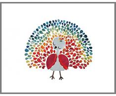 Kinder inspirieren, Design Pfau Wand Kunstdruck 27,9 x 35,6 cm
