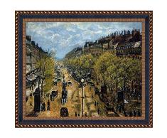 La Pastiche Boulevard Montmartre Ölgemälde mit Verona, gerahmt, 71,9 x 24,75 cm, Mehrfarbig