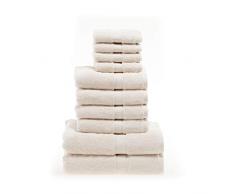 Handtuch aus ägyptischer Baumwolle 10PC Set cremefarben