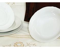 H+H Pengo 4361445 Alba Salatschüssel, 23 cm, Porzellan, Weiß