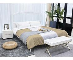 ArtVerse NFS New Orleans Football Stripes Mikrofaser Schmusetuch – Queen Size, 88 x 88 cm, Gold und Weiß