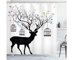 ambesonne Polyester-Decor Kollektion-Badezimmer Dusche Vorhang, Textil, Multi 4, 69W x 70L