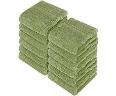 Utopia Handtücher Premium 700 g/m² Baumwolle Waschlappen – 12er Pack 30,5 x 30,5 cm extra weiche Waschlappen 12 WASHCLOTHS salbeigrün