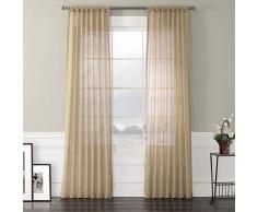 HPD SHFLNCH-M022-108 Vorhang, Leinen, durchscheinend, 50 x 108 cm, Raffia-Braun