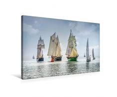 Premium Textil-Leinwand 75 x 50 cm Quer-Format Wilhelmshaven Sailing-CUP | Wandbild, HD-Bild auf Keilrahmen, Fertigbild auf hochwertigem Vlies, Leinwanddruck von Rainer Ganske Fotografie
