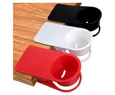 Bestsupplier 3 Stück Schreibtisch Seite Flasche Becherhalter Die DIY Glasklemme Aufbewahrung Untertasse Clip Wasser Kaffee Becher Halter Clip Design Rot Schwarz Weiß