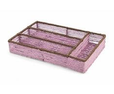 Villa d Este Home Tivoli Hütte Besteckkasten niedrig, Papier, Mehrfarbig