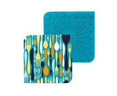 modgy Silikon Untersetzer – Einzigartiges, langlebig, einfach zu reinigen, hitzebeständig, rutschfester, geriffelte Unterseite für Freisetzung, Verwenden Sie es als Hot Pad, Untersetzer oder Küchenutensilien Rest Kookin