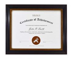 Golden State Art, schwarz Foto Bild Rahmen mit Burgund und Gold, mit Echtglas, Sonstige, Black Gold & Burgundy, 8.5x11, Easel Back, 8.5x11