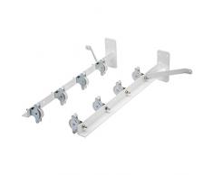 Sauvic 89396 - Wäscheständer mit 8 Riemenscheiben, kunststoffbeschichtet weiß