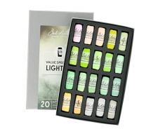 Jack Richeson Hand gerollt Weiche Pastellkreiden Spectrum: leuchtet 3, 20-teilig