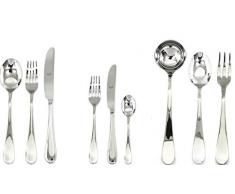 MEPRA Hohlgriff Natura 39 Besteck Set, Silber