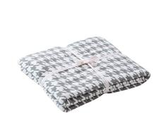 MOOJIIN Moonjiin Strickdecke aus 100% Baumwolle, Schwalbenmuster, wendbar, für Zuhause, Dekoration, Bett, Sofa, Sessel 51x63 grau