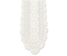 tidetex Rustikal Hand Crochet Floral Tisch Cover Hollow Out Weave Spitze Tischläufer einfach massiv Läufer Schrank/Wohnzimmer Dekoration Mats, baumwolle, beige, 11.8x47.2