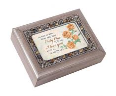 Cottage Garden Spieluhr One for Me I Love You, gebürstetes Zinn, Grau