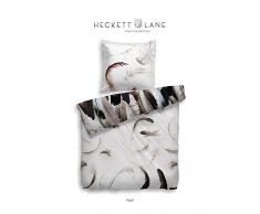 Heckett Lane Mako-Satin Wendebettwäsche Raaf 135x200 (80x80) Naturell
