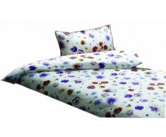 Pfeiler Wäsche 2935 Bettwäsche Violet Satin weiß 155 x 220 mit 80 x 80 cm