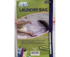 Kole Mesh Wäschekorb Bag-sort Clothing-Protect Größe delicates-Generous 48,3 x 58,4 cm – Ideal für Reisen, Separate Laundry- einzelne Artikel, Set 2, oder Set von 3 weiß