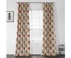 HPD BOCH-DLN1917-96 Vorhang, Bedruckt, Leinen, strukturiert, 50 x 96, Tribeca Hibiscus