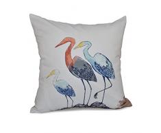 E-design 40,6 x 40,6 cm, Sonne, Animal Print Kopfkissen, weiß, 40,6 x 40,6 cm