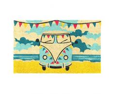 Rugsmith Retro Van Coir Doormat Fußmatte, Kokosfaser, blau, 18 x 30