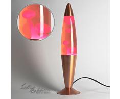 Tolle LavalampeNatalie in pink / 41cm hoch/mit Kabelschalter/inklusive Leuchtmittel/tolle Retro Lavaleuchten als Tischlampen