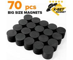 x-bet Magnet ™ – Keramik Industrie Magnete – Bulk Viel 70 PCS – Für Kühlschrank (Kühlschrank), Schule Projekte, Wissenschaft, Lehrer, um die Büro – Tiny – Runde Scheibe 3 cm (30 mm)
