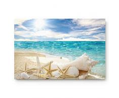 Prironde Fußmatte für den Innenbereich Welcome-Matte Happy Summer Urlaub Seestern Strand Fußmatten Rutschfest Teppich für Badezimmer Küche Büro Dekor 16x24in Starfish Beach6pre4715