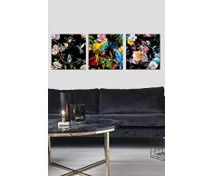 Bonamaison dekorativ 100% Mdf Malerei für Startseite,Gemälde für Wohnzimmer, Kunstdruck für Küche, Gerahmte Bilder für Schlafzimmer 30X30 Cm, 3 Stück - Hergestellt in der Türkei