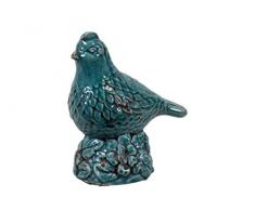 Urban Trends Keramik Vogel Figur auf einen Baumstumpf