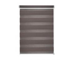 Doppelrollo Duorollo Grau 90x150 cm ohne Bohren Seitenzug Klemmrollo