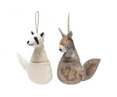 De Kulture Handgefertigter Filz Ostern Bett und Eichhörnchen Weihnachtsstrumpf Deko 7x2.5x8 (LWH) für Ostern Dekoration Zuhause Dekoration