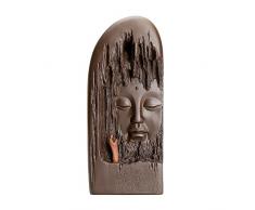 maymii • Home sehr selten 100% handgearbeitet Zen Garten Keramik Buddha Statue Rückfluss Brenner Räucherkerze Halter Wasserfall Artware Home Ornament Räucherkegel Halter 26,7 x 11,2 cm