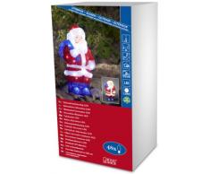 Konstsmide 6153-203 LED Acrylfigur Weihnachtsmann / für Außen (IP44) / 24V Außentrafo / 48 kalt weiße Dioden / transparentes Kabel