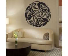 INDIGOS 4052166052573 Wandtattoo w289 Ornament Orien Wandaufkleber 80 x 80 cm, gelb