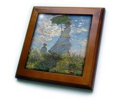 3dRose FT 179210 _ 1 Frau mit einem Sonnenschirm, Camille & Jean Monet, Claude Monet 1875, PD Uns von Fliesen, 8 von 20,3 cm