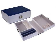 Dorex Kleine Flache Schmuckschatulle, Kunstleder, Mehrfarbig, Einheitsgröße