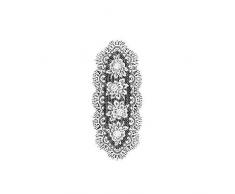 Heritage Lace Rose Ovaler Läufer, 43 x 127 cm, Ecru 15x33 gebrochenes weiß