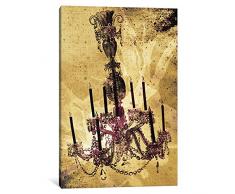 iCanvasART 1 Stück Dark Kronleuchter Leinwand Kunstdruck Ginger, 26 by 18/0.5 Deep