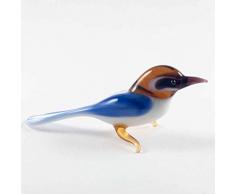 EE Glass Blauer Vogel Glasfigur, mundgeblasen Kunst, Sammlerfiguren