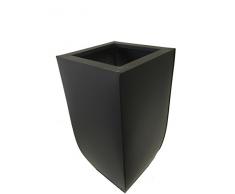 PMJC Company Übertopf, verzinkt, Metall, hoch, konisch, 45,7 cm, Schwarz 16