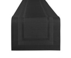 DII CAMZ34526 Tischläufer, doppelt gefärbt, eingefasst, schwarz