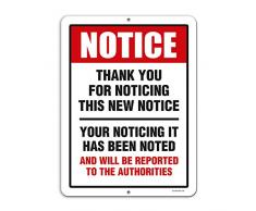 Honig Tau Gifts Funny Decor, Thank You für bemerkt Pinnwand, 22,9 x 30,5 cm Metall Aluminium Neuheit Blechschild Decor