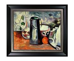 La Pastiche Ölgemälde mit Wasserkrug und Dekanteur, gerahmt, 76,2 x 26,5 cm, Mehrfarbig
