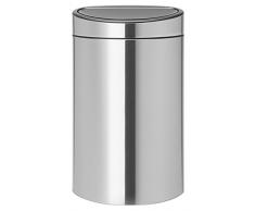 Brabantia 112867 Abfalleimer, Edelstahl, matt steel, 435 x 305 x 725 cm