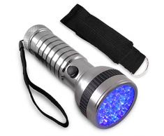 41/21 LED Taschenlampe UV Taschenlampe Violet Lampe Licht Dual Modus Wasserdicht mit Carry Case Cover