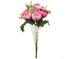 Aufora HF0014B Künstliche Blume, Kunstpflanze, Seidenblumen, Rose, Einheitsgröße
